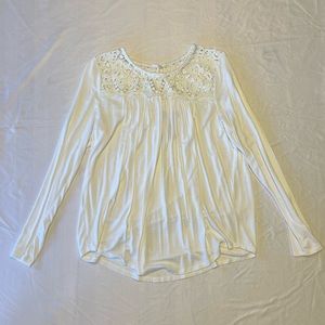 White Long Sleeve Top